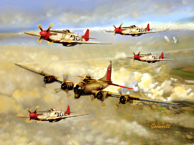 B-17_Tuskegee_Escort_a